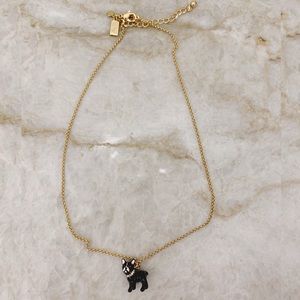 KATE SPADE French bulldog necklace